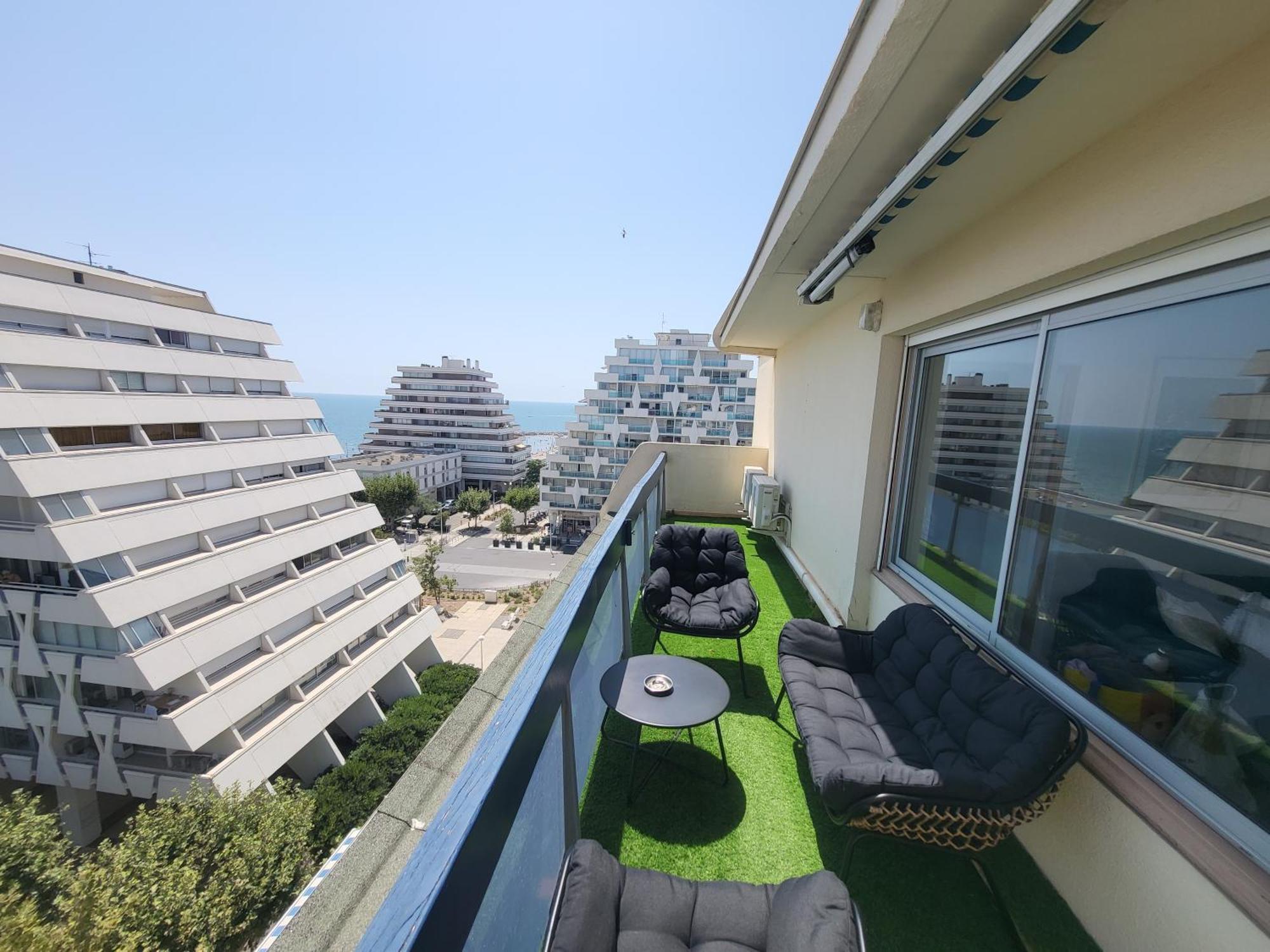 Appartement Lumineux Avec Vue Sur Mer A 50 M De La Plage Et Du Centre La Grande-Motte Exterior foto